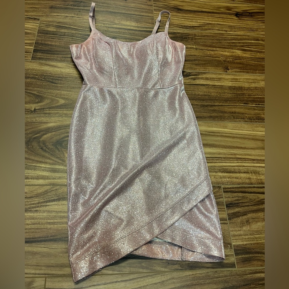 - Xtraordinary Spaghetti Strap pink sparkle Bodycon Dress, Junior s…
